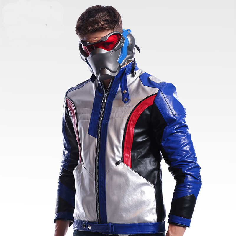 Couro de edição limitada "Overwatch" soldado 76 Cosplay jaquetas PU traje Cosplay