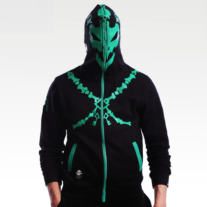 LOL Thresh Sweatshirt League of Legends Hero Full Face Mask Hoodie Cosplay Custume