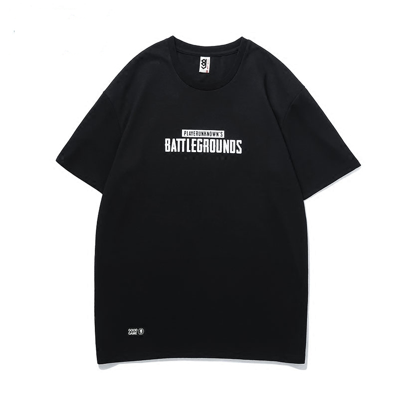 Cool Playerunknown&#039;s Battlegrounds T-shirt Large Size Black Tee Shirt