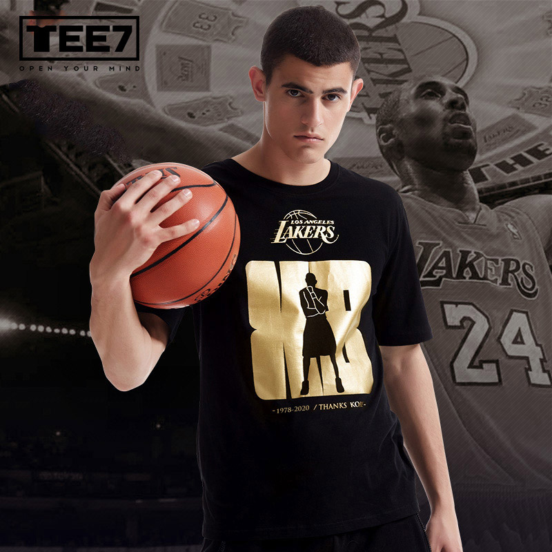 Lakers NBA Kobe Bryant T-shirt NO 24 kuning Tee untuk Mens wanita