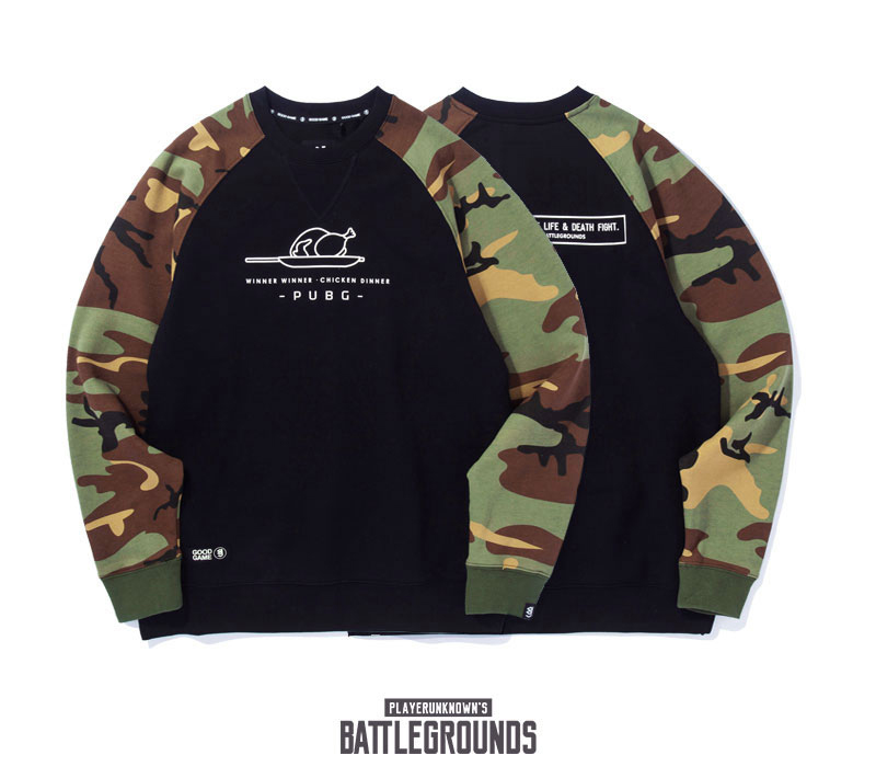 Playerunknown&#039;S Battlegrounds Hoodie PUBG Black+ Army Green Sweatshirt