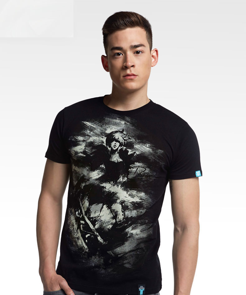 Ink Print LOL Riven T-shirt League of Legend Exile Hero Tee Shirt