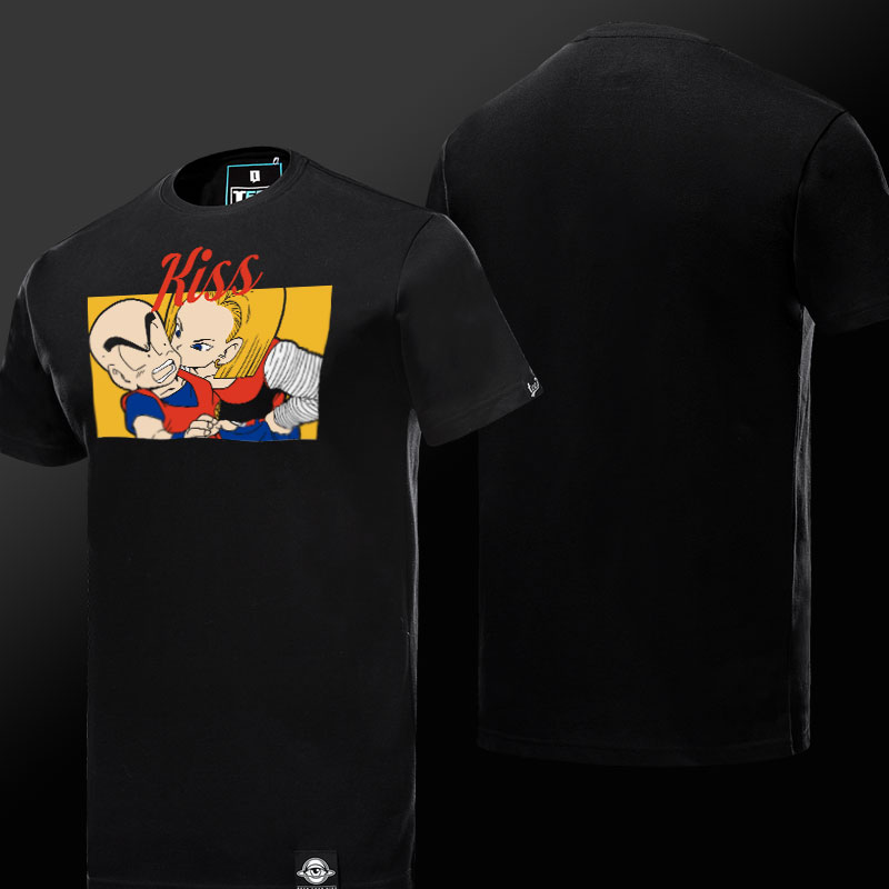Funny Dragon Ball Z Tees Android 18 and Krillin T-shirt