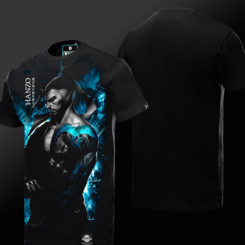 Ποιότητας Overwatch στρατιώτη 76 ΤΕΕ για Mens μαύρα μπλουζάκια