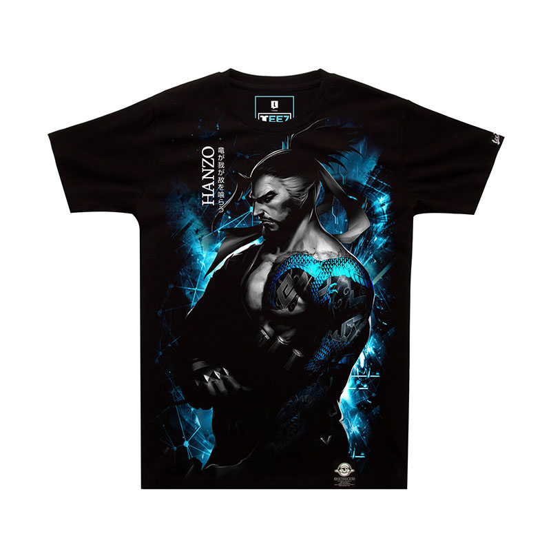 Tee Overwatch soldat 76 qualité pour les T-Shirts Mens Black