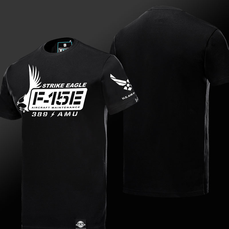 F15 Flying Squadron T-shirts Black XXXL Tee for Mens