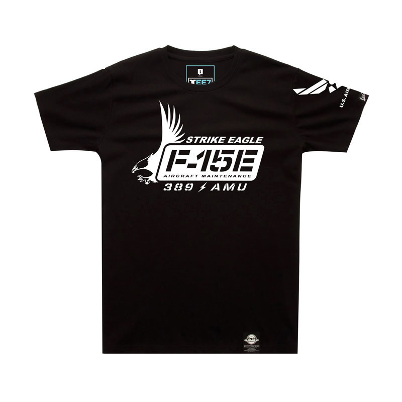 F15 Flygande Eskader T-shirts svart XXXL Tee för Mens