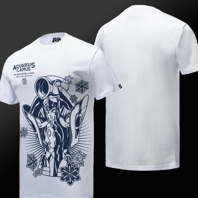 Saint Seiya Camus T-shirt Υδροχόος λευκά μπλουζάκια
