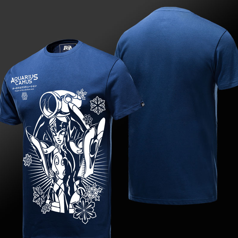 Saint Seiya Camus T-shirt Aquarius trắng Tee Shirts
