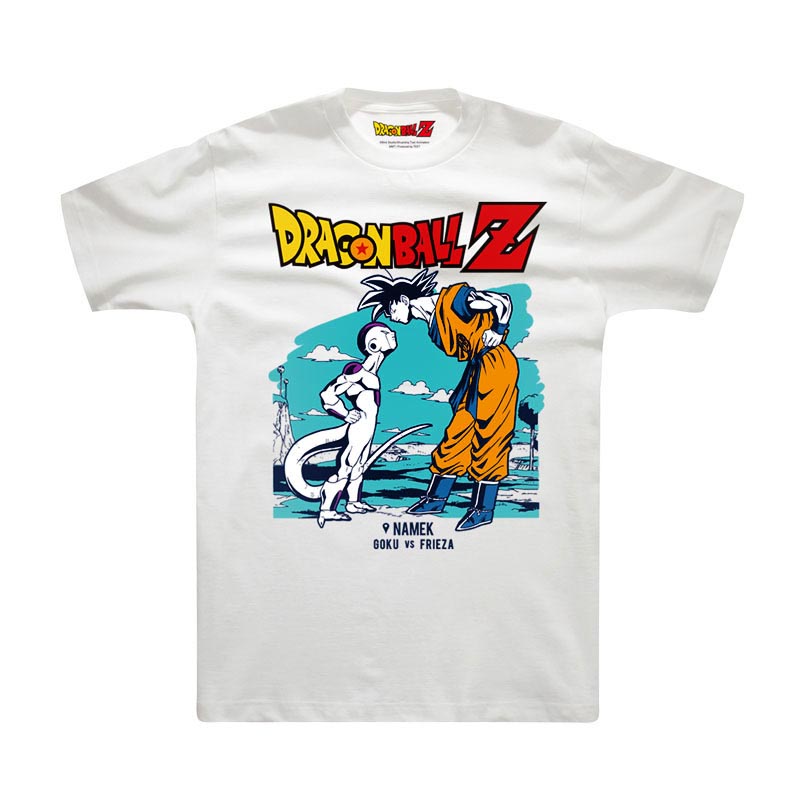 Limited Edition Son Goku VS Frieza T-shirt Dragon Ball Z White Tees