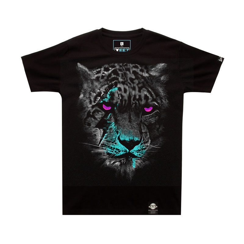 3D Leopard T-shirt Black Men Tees