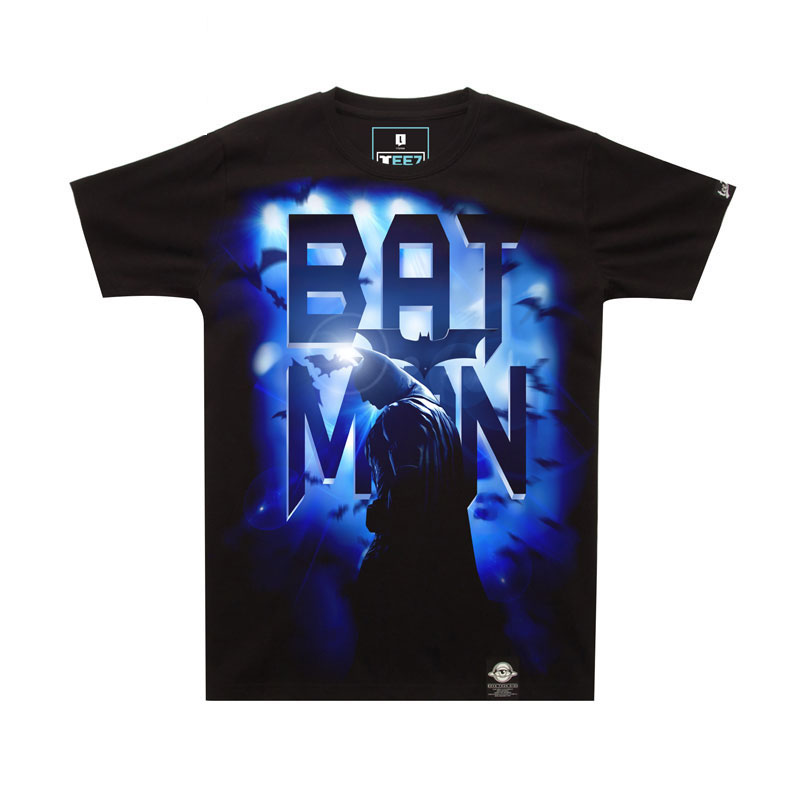 Υπερήρωας Batman T-shirt σκοτάδι σχεδιασμό μπλουζάκια για Mens