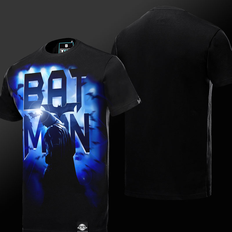 Superhjälte Batman T-shirt mörker Design Tee Shirts för Mens
