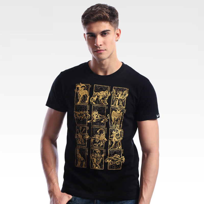 Limitierte Serie Saint Seiya Gold Stoff Design T-shirt