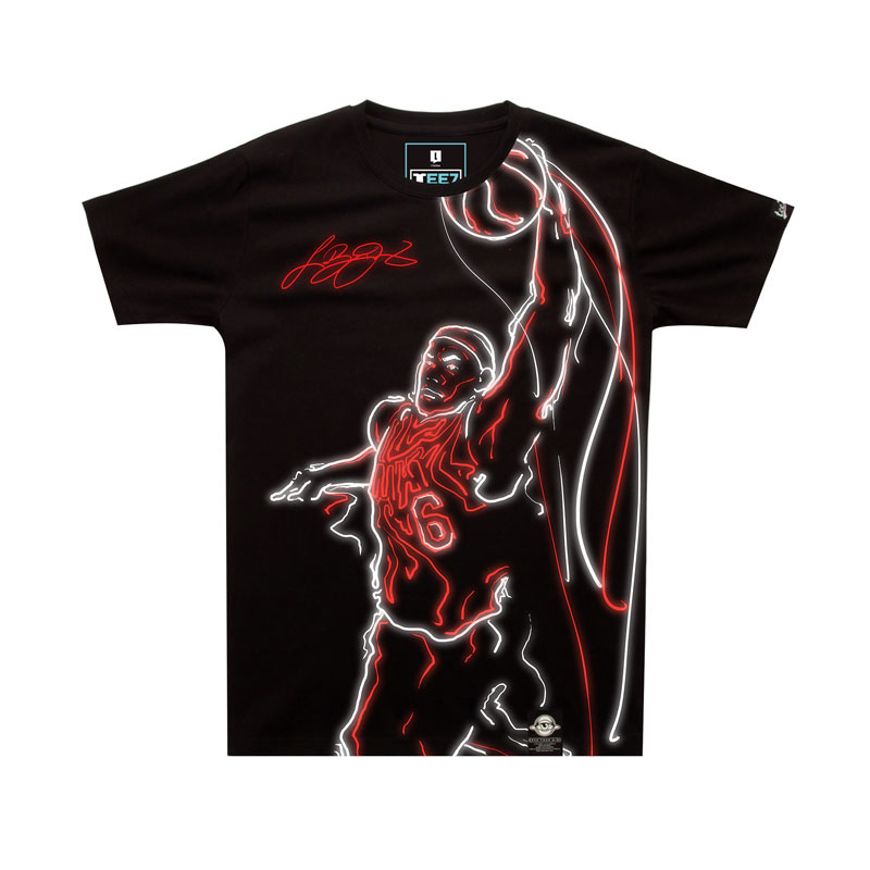 NBA Super tähden avaruussukkulalento t-paita musta t-paita miehille