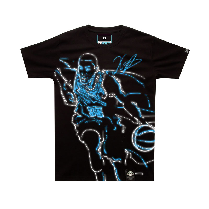 NBA Super bintang LeBron James T-shirt hitam T-shirt untuk pria