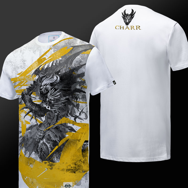 Inchiostro stampa Guild Wars 2 Charr t-shirt