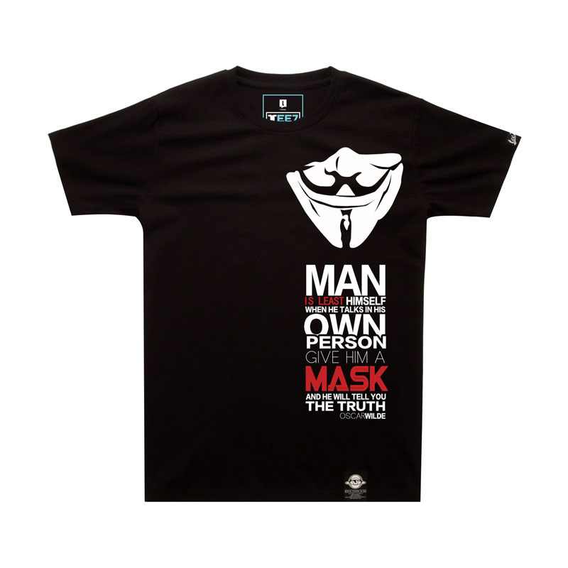 Limited Edition V para Vendetta t-shirt preto Mens Tee