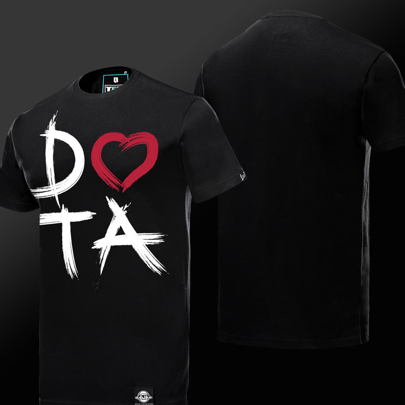 Уникальный DOTA логотип дизайн футболку черный Мужская майка