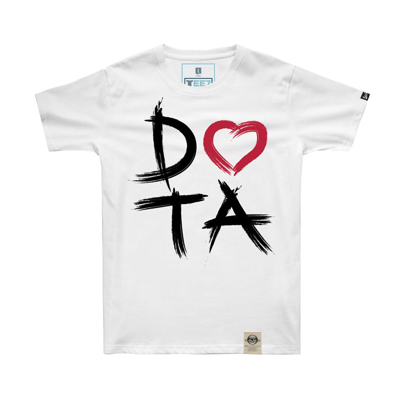 Unikalne DOTA Logo Design T-shirt czarny męskie Tee Shirt