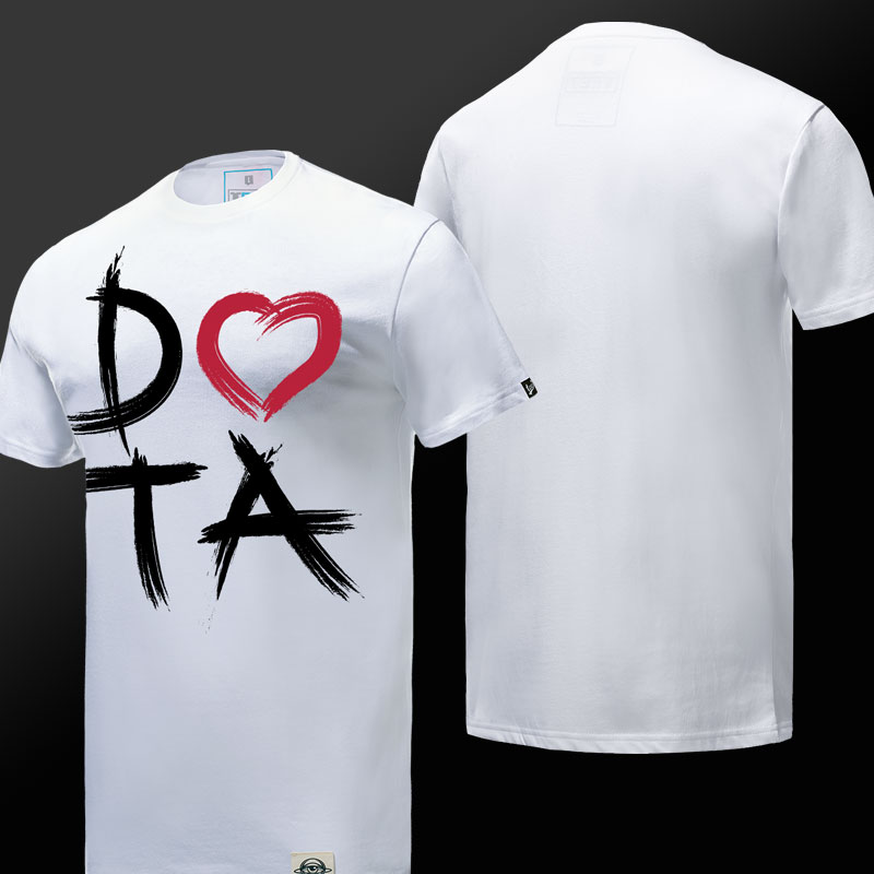 Egyedi DOTA Logo Design póló fekete férfi póló