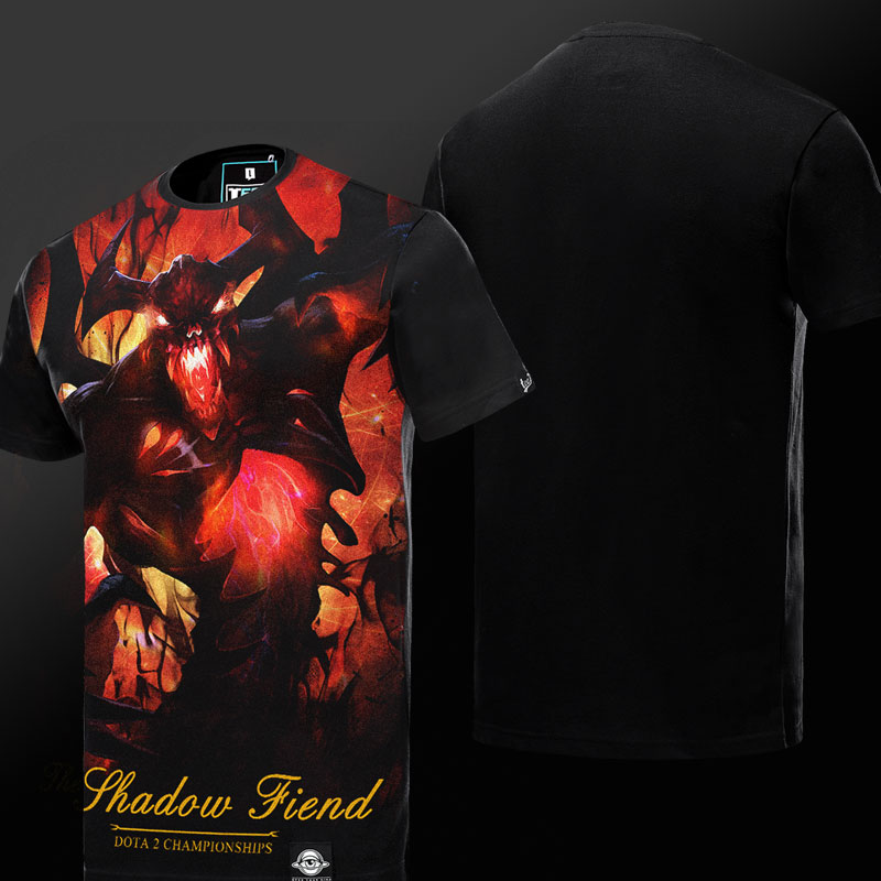 DOTA 2 Shadow Fienda T-shirt Defense of the Ancients Nevermore bohater Tee