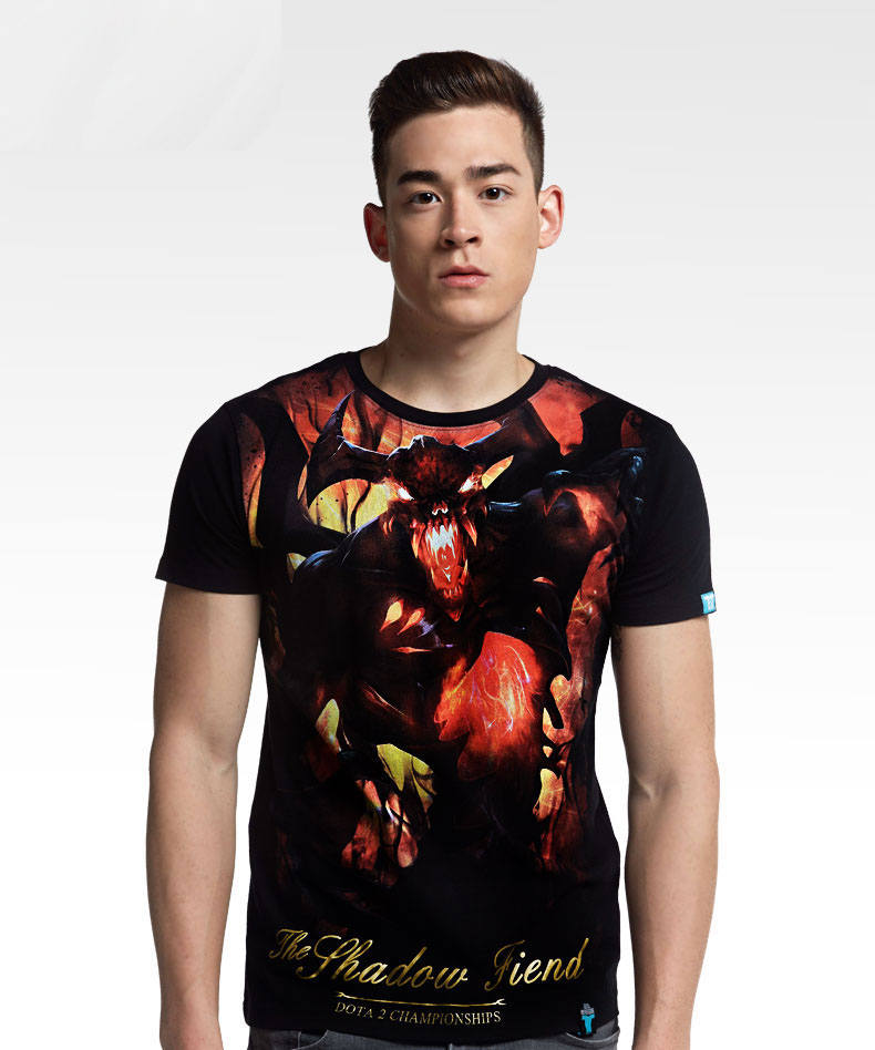 DOTA 2 Shadow Fiend T-shirt Defense of the Ancients Nevermore Hero Tee ...