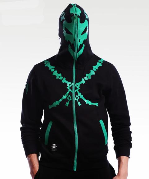 LOL Thresh Sweatshirt League of Legends Hero Full Face Mask Hoodie Cosplay Custume