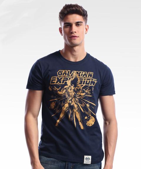 Unique Saint Seiya Galaxian Explosion T-shirts Blue