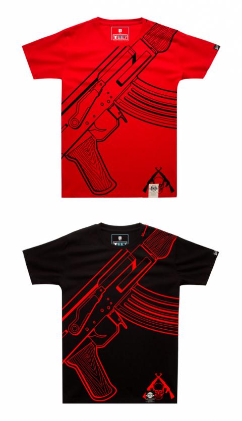CSGO AK Design T-shirt Black Short Sleeve Tee