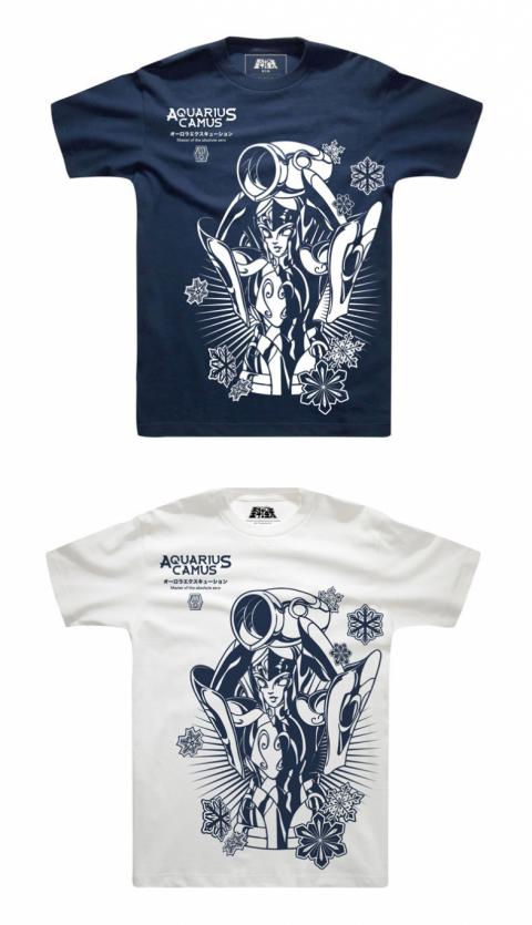 Saint Seiya Camus T-shirt Aquarius vit Tee Skjortor
