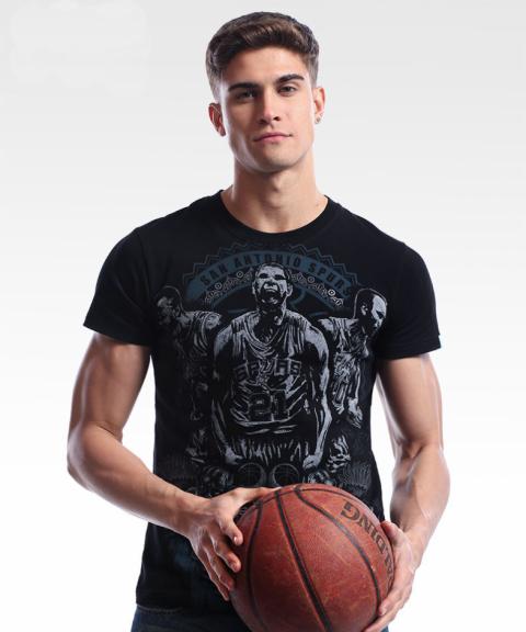 NBA The Spurs Stars Black T-shirt