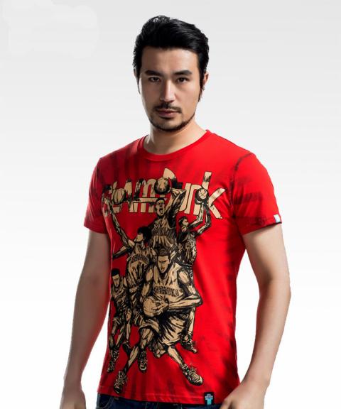 Qualità Slam Dunk Tshirt rosso Plus Size t-shirt