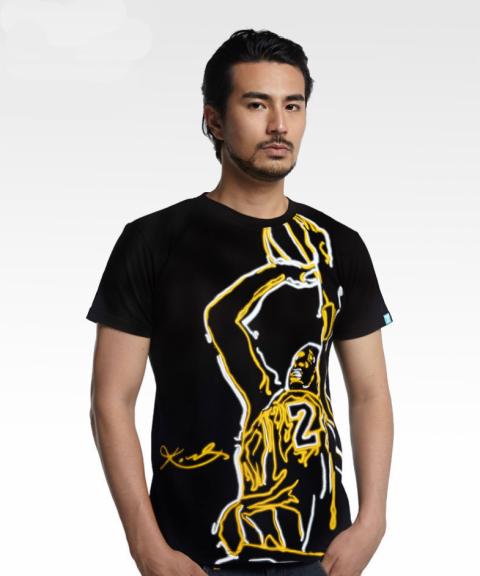 NBA Super Star Kobe Bryant T-shirt Black Tee Shirt For Men