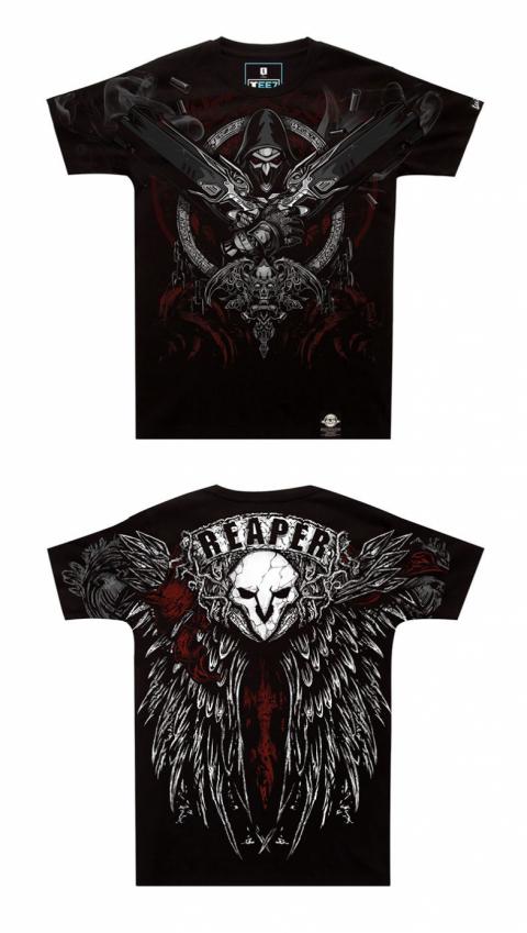 Прохладный Overwatch Reaper футболку мужчины черные рубашки