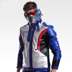 Blizzard Overwatch Soldier 76 Jacket Soldier76 Cosplay Cloth OW Hero PU Leather Coat