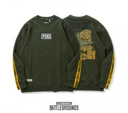PUBG Žemėlapis Hoodie Playerunknown's Battlegrounds armijos Žalioji Sweatshirt