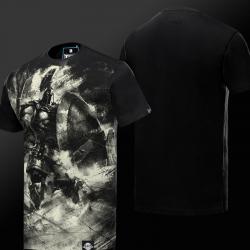 Bläck utskrift LOL Pantheon T-shirt League of Legend Artisan av kriger hjälten Tee Shirt