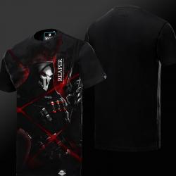 Overwatch Reaper Tee dla chłopców OW bohater czarne koszulki