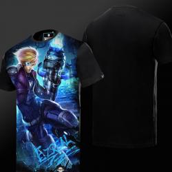 League of Legends Ezreal T-shirts Mens Black Tee Shirt