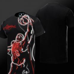NBA Super Star Kevin Durant T-shirt czarna koszulka dla mężczyzn