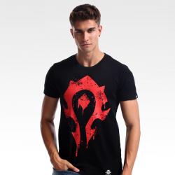 hög kvalitet världen av Warcraft Horde Logo T-shirt för män kvinnor