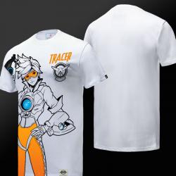 Blizzard Overwatch Tracer Tshirt Mens White Tee